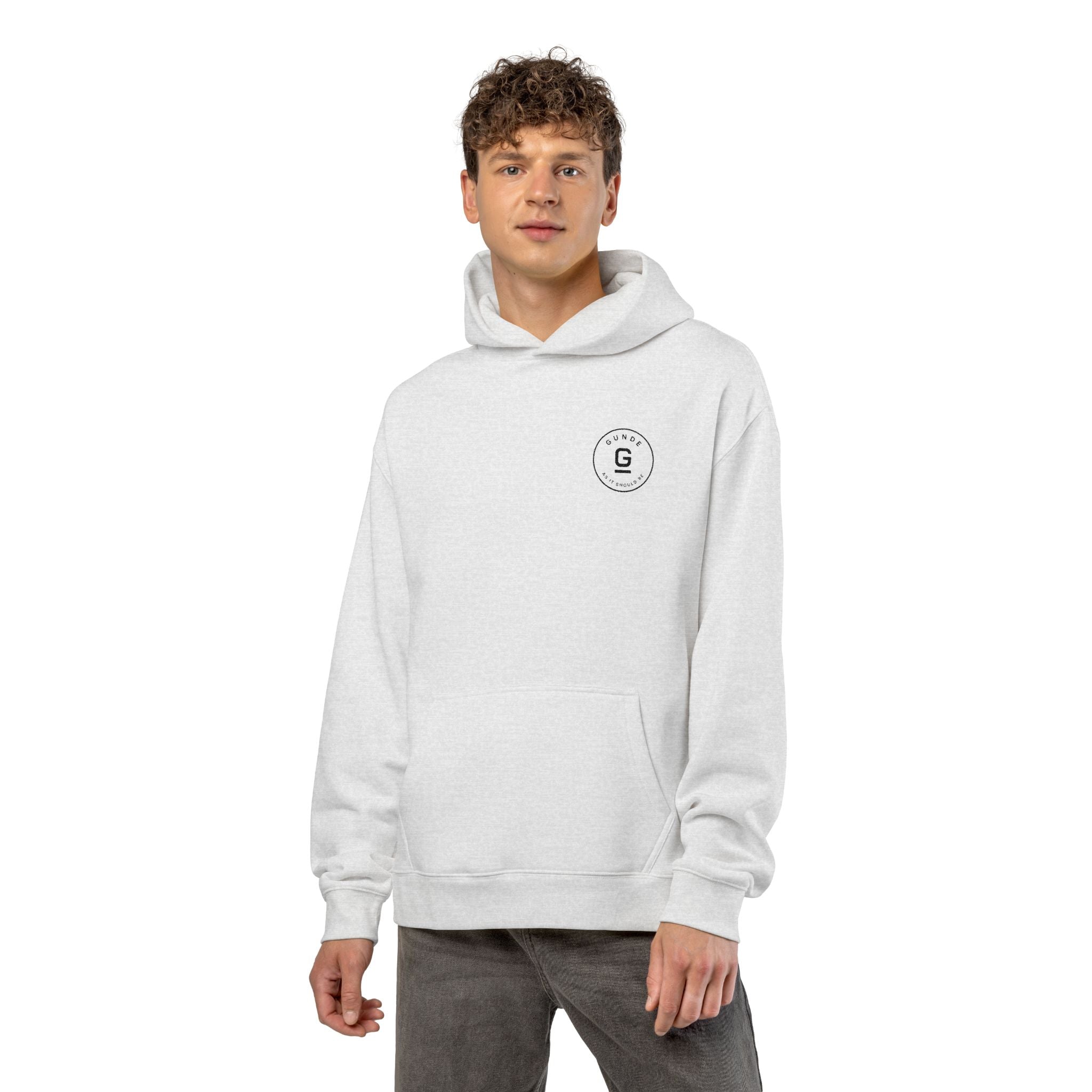 The Sunday Hoodie — Circle Mark (White Heather)