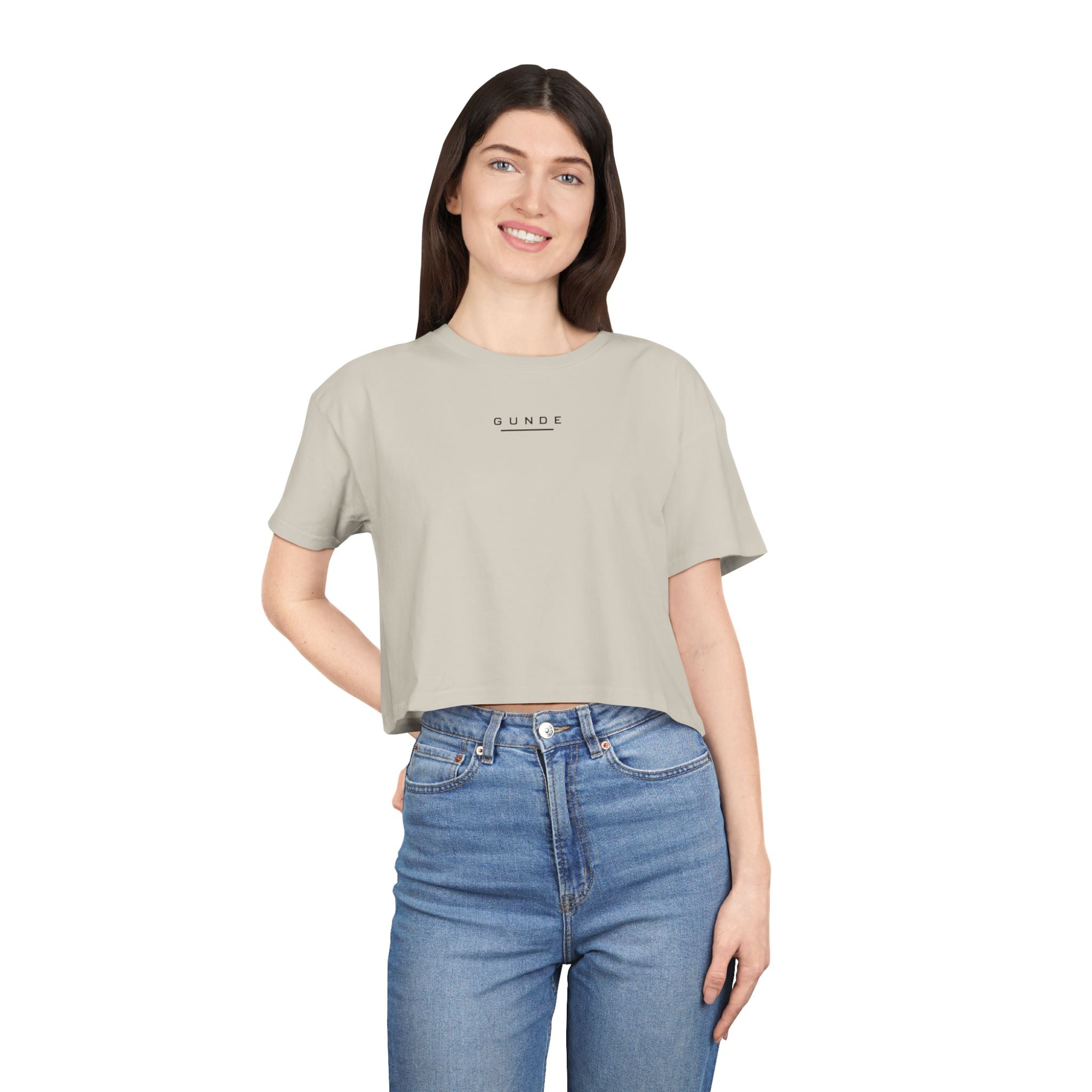 The Studio Tee – Signature (Cropped, Women’s, Bone)