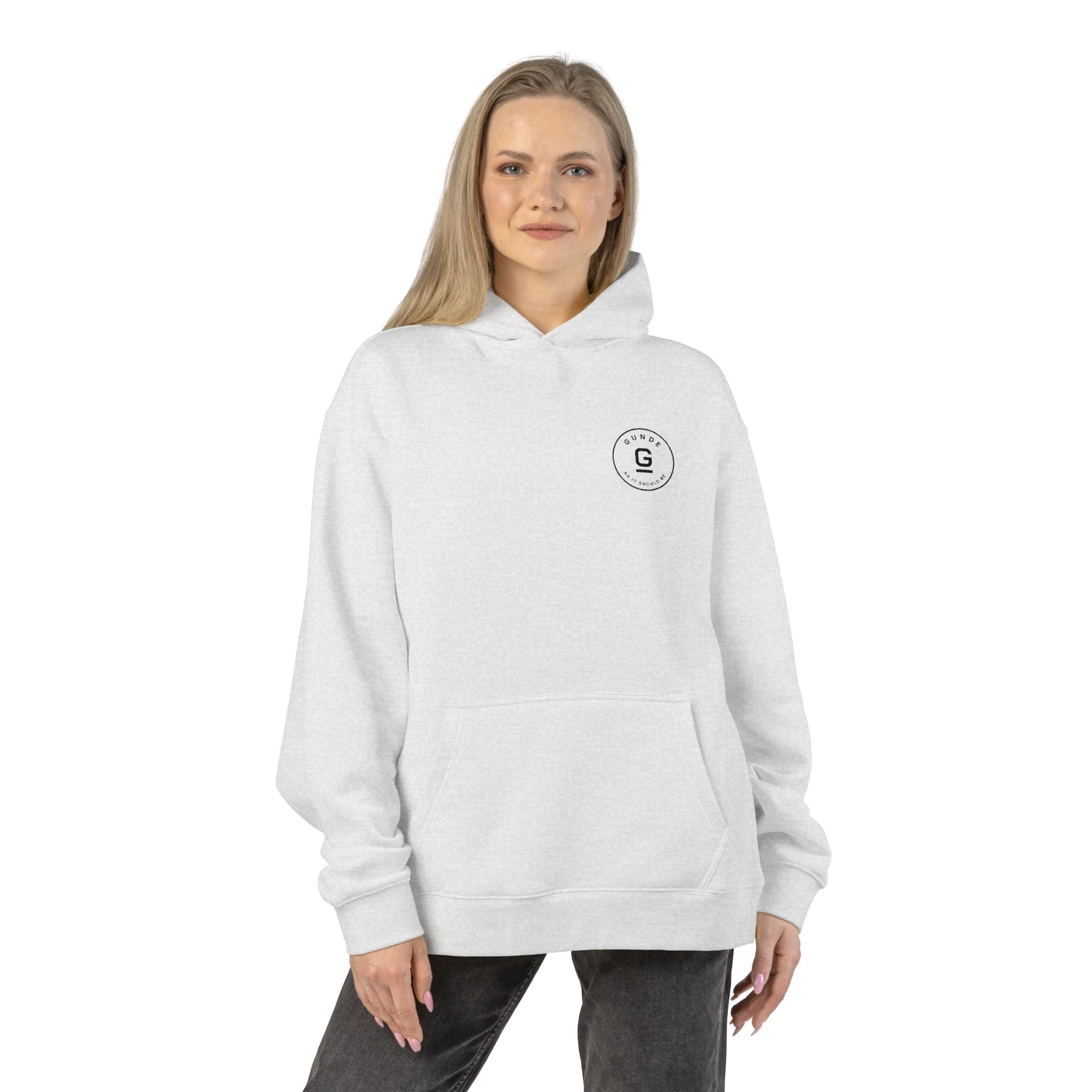 The Sunday Hoodie — Circle Mark (White Heather)